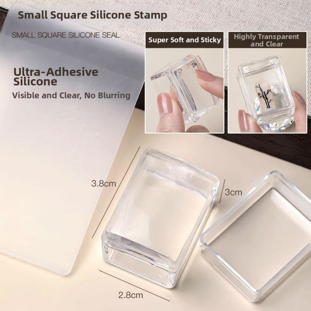 Nail Art Stamping Kit - Новые прозрачные многоразовые силиконовые пластины для