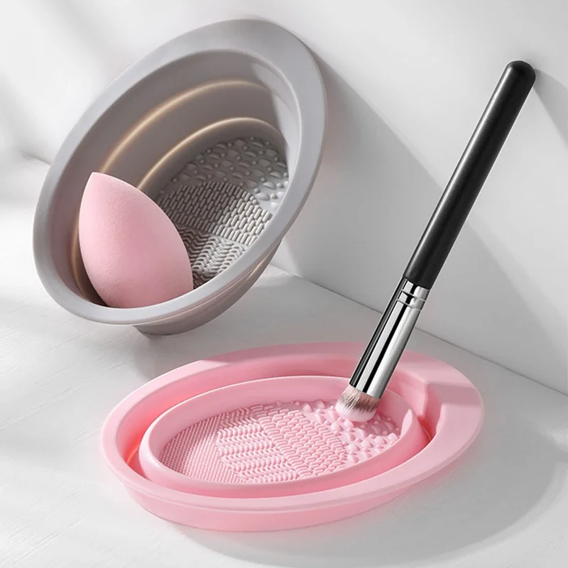 Beauty Makeup Eyeshadow - Складная силиконовая чаша для чистки кистей