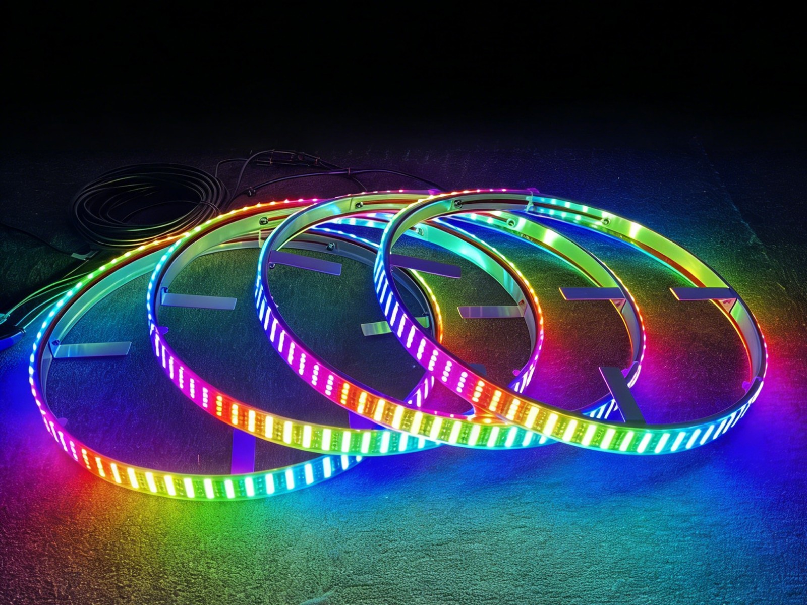 Led Ring Light - 4 шт. 17,5-дюймовых RGB светодиодных кольцевых