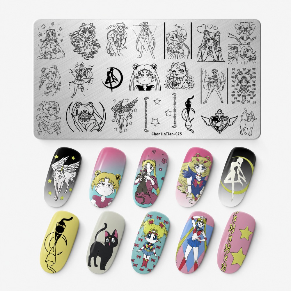 Пластина для стемпинга с аниме – обзор и цена Nail Art Stamping Kit
