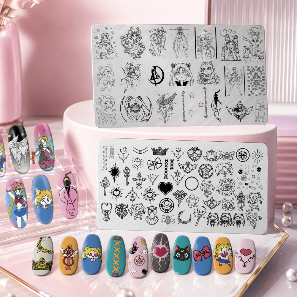 Пластина для стемпинга с аниме – обзор и цена Nail Art Stamping Kit
