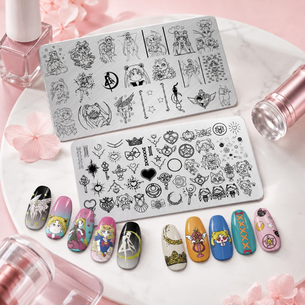 Пластина для стемпинга с аниме – обзор и цена Nail Art Stamping Kit