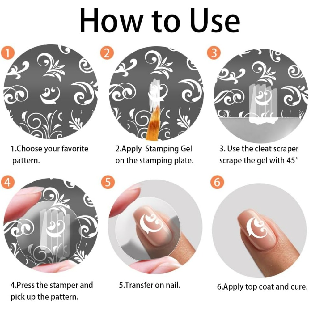 3 шт., шаблоны для дизайна ног – обзор и цена Nail Art Stamping Kit