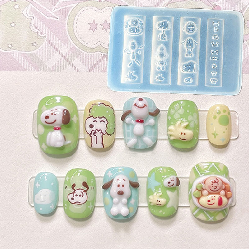 3D силиконовая форма для дизай – обзор и цена Nail Art Stamping Kit