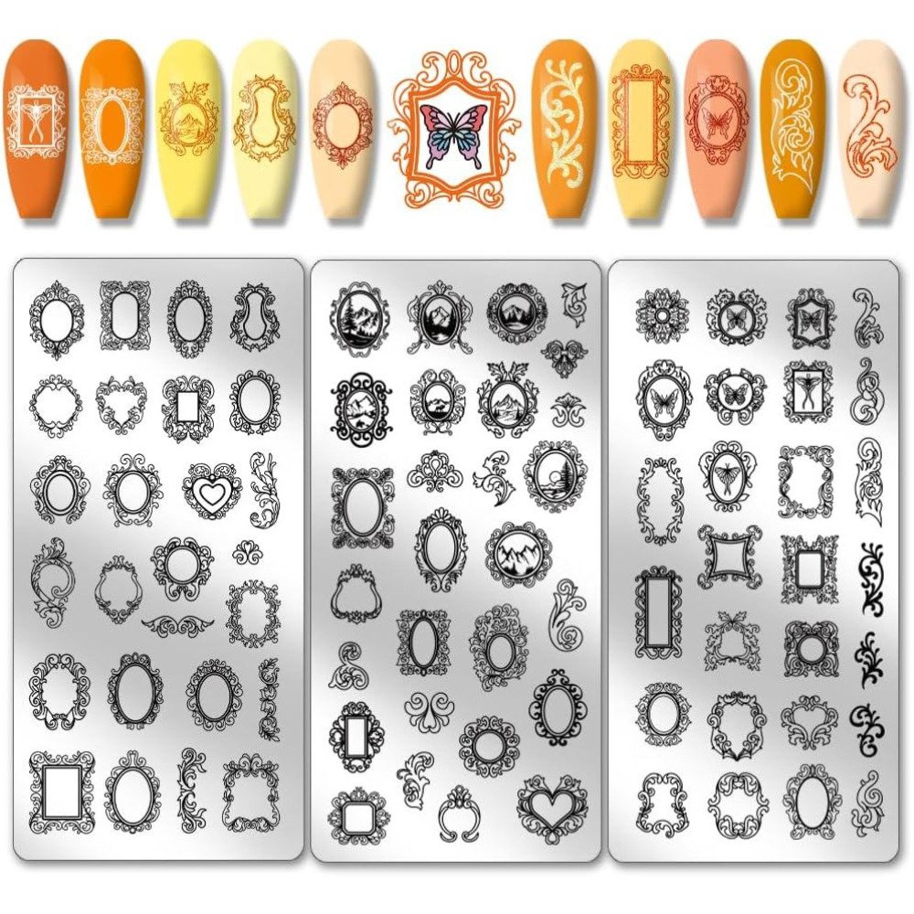 Набор из 3 винтажных трафарето – обзор и цена Nail Art Stamping Kit