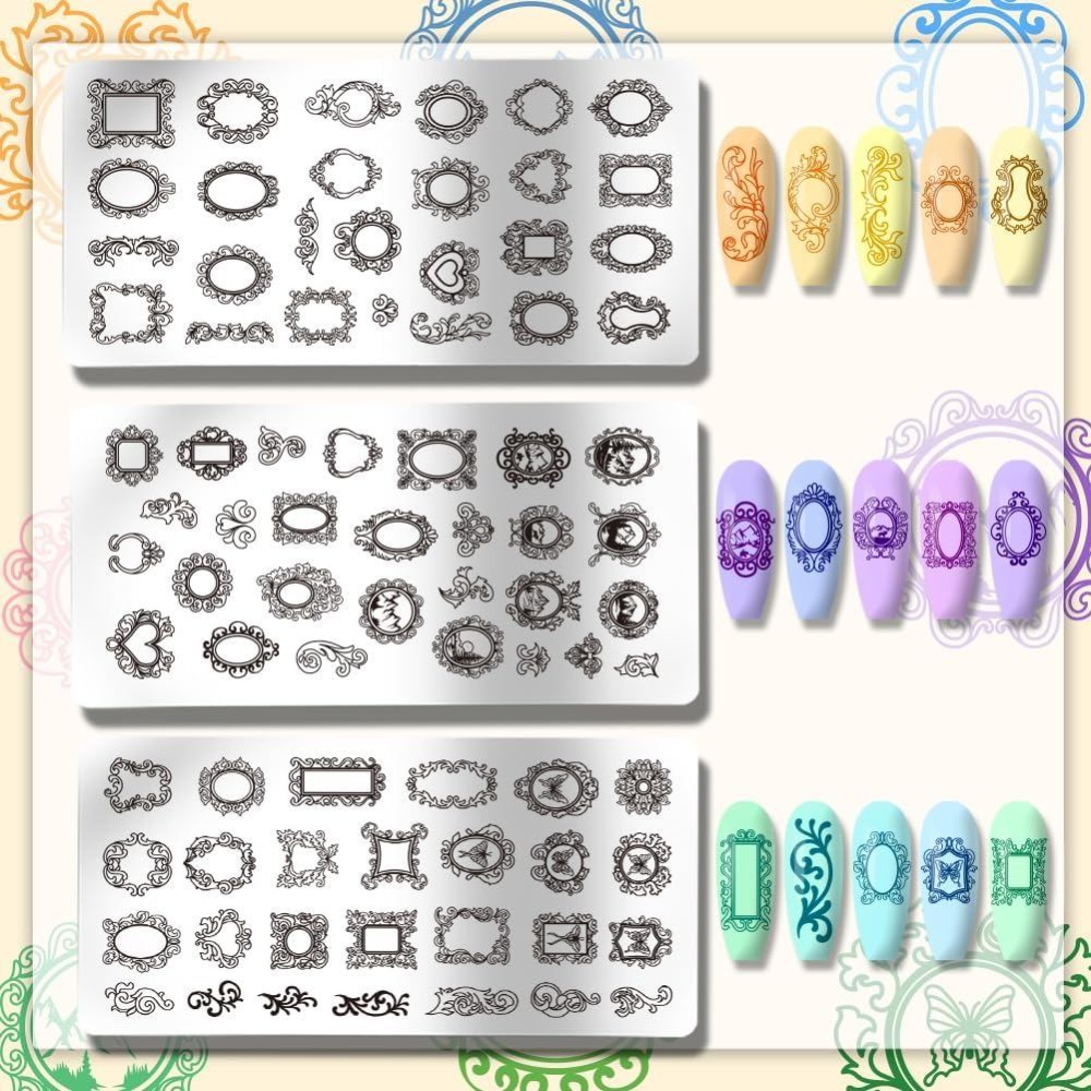 Набор из 3 винтажных трафарето – обзор и цена Nail Art Stamping Kit