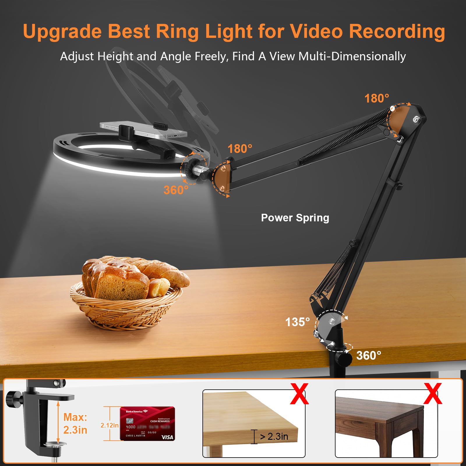 Красивый накладной штатив с ко – обзор и цена Led Ring Light