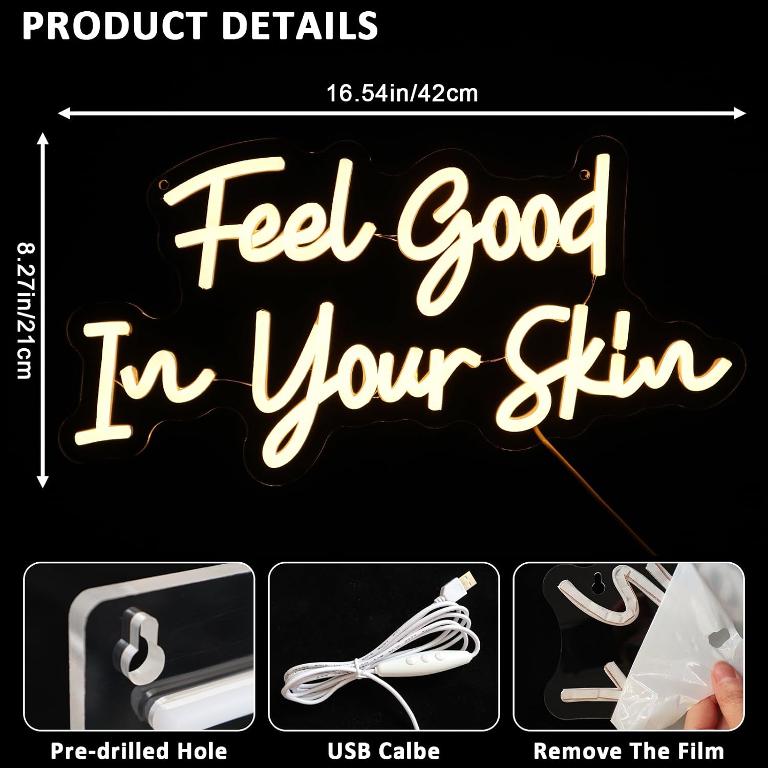 Неоновая LED-вывеска «Feel Goo – обзор и цена Your Beauty Makeup