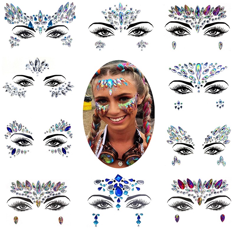 3D-наклейки для лица со страза – обзор и цена Beauty Gems Makeup